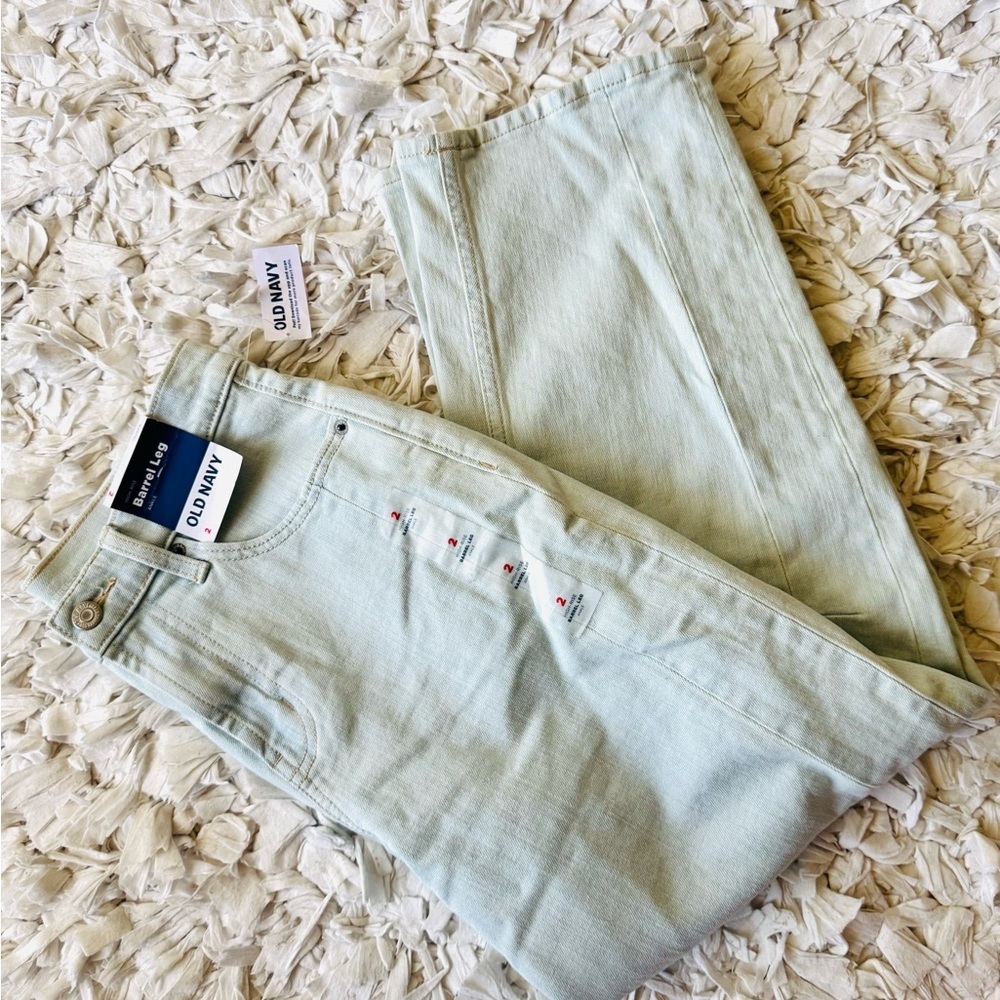 NWT Old Navy Barrel Jeans high rise ankle length sz 2 - Picture 6 of 10